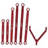 Aluminum Alloy Chassis Link Rod for 1/24 RC Crawler Car, RC Car Chassis Link Rod Upgrade Part, Durable and Wear Resistant Linkage System with Brass Ball Heads, Perfect Replacement (Red) view 4