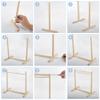 ACRNIGHEET 64Pcs Wooden Doll Garment Rack for 18 Inch Dolls, Natural Pine, 4 Racks 60 Doll Clothes Hangers for Dollhouse, Easy-Assembly Mini Wardrobe Closet view 3