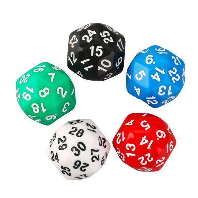 5Pcs/lot Multi-Faceted Number Colorful Acrylic Dices Party Board Games Polyhedral Dices Engraving Educational Toy