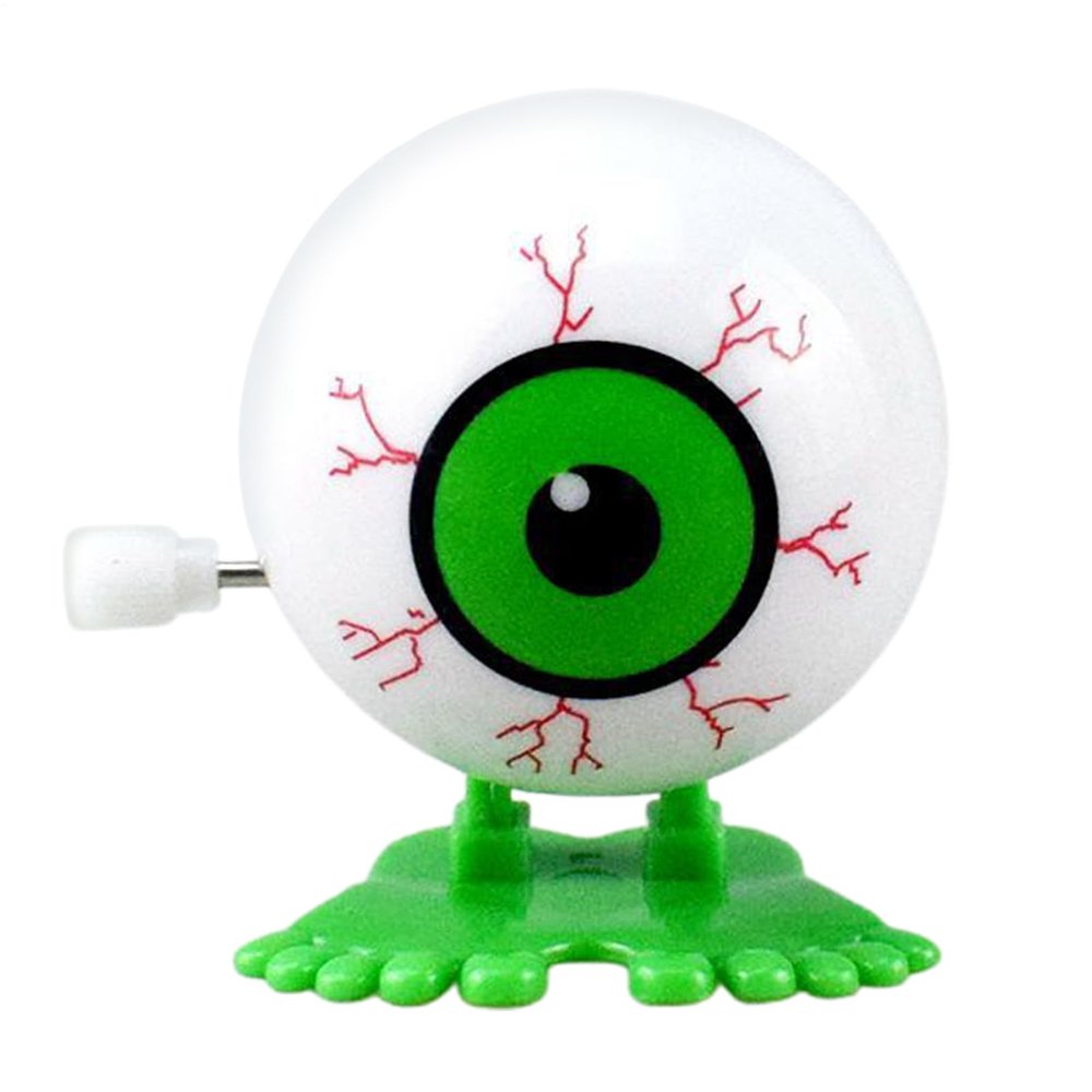 Clockwork Jumping Eyeball  Mini Wind-Up Toy, Sturdy Novelty Design, Entertaining Horror Prop, Compact Desktop Fun | Small Toy for Boys Girls Home Office Decoration Halloween Party Collectible