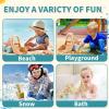 Beach Sand Toy- 30x16.5x18cm, Beach Sand Toys Children's Beachs Set with Sands Shovel Rake, Outdoor Travel Toys Parent-Kid Interactive Toy for Courtyard, Water Parks, Seaside view 4