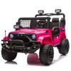 24V Kids Ride On Car, 2-Seater Electric Truck w/Parent Remote Control, 2x100W Motor, 3 Speeds, LED Lights, Bluetooth Music, 4-Wheel Shock Absorption, Gift for Ages 3-8 (Pink) view 1