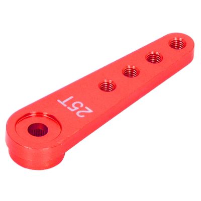Aluminum Alloy HIGH Performance SERVO, ARM Steering SERVO Horn Universal Lengthened 25T Single Sided Steering (Red)