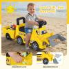 Costzon Ride on Excavator, Kids Tractor Digger Bulldozer Push Car w/Shovel, Detachable Trailer, Under-Seat Storage, DIY Stickers, Sit and Scoot Ride on Toy, Construction Car for Toddler 18+ Months view 2