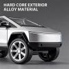 1:32 Scale Alloy Pickup Truck Toy with Trailer & ATV, Interactive Lights & Sounds, Opening Doors/Trunk, Pull-Back Function, Educational Vehicle Playset for Kids Boys Girls (Silver) view 3