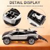 1:32 Scale Alloy Pickup Truck Toy with Trailer & ATV, Interactive Lights & Sounds, Opening Doors/Trunk, Pull-Back Function, Educational Vehicle Playset for Kids Boys Girls (Silver) view 4