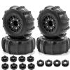 1/10 Short Course Truck Sand Tires Snow Tyres with 12 14 17mm Wheel Hex for Arrma Senton Tires Slash Tires Axial Redcat Rc4wd RC Car(Black) view 1