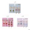 1/4" Christmas Metal Stud Earring Assortments on Card Set  9 Pc. view 2