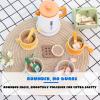 Vikye Wooden Tea Set, Pretending Play Toy with Teapot and 4 Colorful Cups for Kids Role Play and Fine Motor Skills Development, for Children Ages 3 Years and Up view 2
