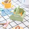 Vikye Wooden Tea Set, Pretending Play Toy with Teapot and 4 Colorful Cups for Kids Role Play and Fine Motor Skills Development, for Children Ages 3 Years and Up view 3