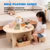 Vikye Wooden Tea Set, Pretending Play Toy with Teapot and 4 Colorful Cups for Kids Role Play and Fine Motor Skills Development, for Children Ages 3 Years and Up view 4
