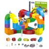 Magnetic Suction Rail Electric Train Set 3D Magic Flexible Race Track, 81 Pcs Race Car Track Block with Anti-Gravity, Educational Toy Boys Girls Birthday (81 PCS) view 1