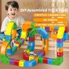 Magnetic Suction Rail Electric Train Set 3D Magic Flexible Race Track, 81 Pcs Race Car Track Block with Anti-Gravity, Educational Toy Boys Girls Birthday (81 PCS) view 2