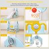 5 in 1 Toddler Slide and Swing Set, Indoor Playground for Kids with Safety Swing, Basketball Hoop & Soccer Net, Anti-Tip Stable Design, Toys for Boys Girls Ages 1-6 (Alien-Slide-Green) view 3