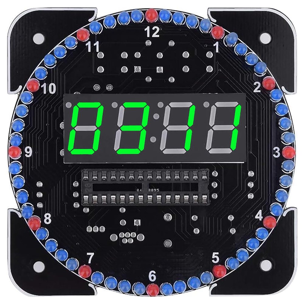 Ywmsfl Digital Clock Electronics Set with Light Control and Precise Timekeeping Perfect for Students and Office Decor Digital Clock Soldering Set