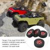 4PCS 1in 1/24 RC Car Tire, RC Vehicle Wheels for Axial SCX24, Rubber Crawler Tires with Aluminum Alloy Hex Adapter, Durable Off - Road Tires for RC Crawler Car AXI00001 AXI00002 (Red) view 2