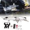 1/10 RC Front Axle Aluminum Alloy Diamond Shaped, Front Portal Axles for RC Crawler, CNC Machined High Strength Axle with Steel Internal Gear, Upgrade Parts for Axial Wraith 90018 (Silver) view 4
