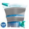Gel Splatter Ammo Bucket, Portable Blaster Round Depot, Collapsible Blaster Accessories, with 10,000+ Bonus, Large Capacity Container & Fast Loading Nozzle view 2