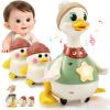 Little Duck Family Tummy Time Toys for Baby 6-12 Months, Musical Crawling Duck Toy with Music & Light, Baby Ducks Toy for Toddlers 1-3, Birthday Gifts for Boys Girls (Mother Goose + 2 Goslings) view 1