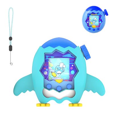 for Tamagotchi Paradise Case Silicone Soft Shell Cover for Tamagotchi Paradise Electronic Pet,Waterproof Sweatproof Washable Shockproof Anti-Drop 360Full Protection,Penguin Style(Teal)