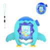 for Tamagotchi Paradise Case Silicone Soft Shell Cover for Tamagotchi Paradise Electronic Pet,Waterproof Sweatproof Washable Shockproof Anti-Drop 360Full Protection,Penguin Style(Teal) view 1