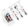 3-Piece Kids Silverware Set With Storage Case, Stainless Steel Reusable Children Safe Knife Spoon Fork Set American Flag Skull Children Flatware Set For Kids Lunch Box view 2