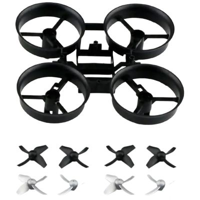 1set RC Drone Propellers Props With Frame Compatible With H36 E010 Inductrix BLH8700 BLH8580 NH-010 Automotive Motorcycle Parts(Grey)