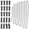 313mm 324mm Metal Link Set Linkage Steering Rod With Nylon End Kit 2.5mm Compatible With Automotive Motorcycle Parts For SCX10II 90046 1 10 RC Crawler Car(313mm) view 1