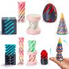 5 Pack Spiral Cone Cylinder Cube Fidget Toys 3D Printed Relief Fidget Impossible passthrough Impossible Cone,Birthday for Adults & Kids view 1