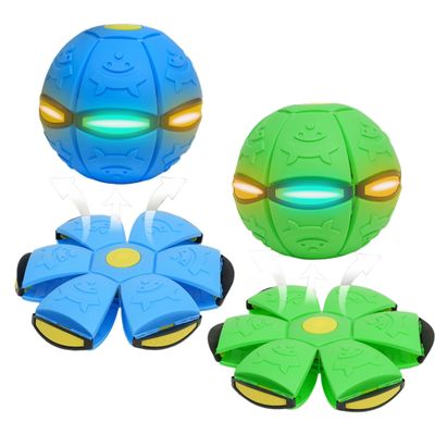 2-Piece Set Dual Form Freely Switchable Magic Bouncing Ball Toy with 6 Light Suitable for Indoor & Outdoor Use