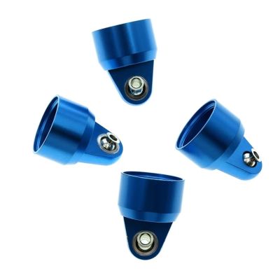 RC car Components Compatible with TRAXXAS for X-MAXX 1/5 RC Car Upgrade Parts Replacement Accessories 4pcs Metal Shock Absorber Cap Cover(Blue)