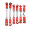 RC Crawlers Spare Parts for Arrma for Mojave 4X4 4S for Blx for Desert Truck RTR 1/8 6PCS Wheelbase Rc Steering Link Rod Set Aluminum Alloy Upgrade Parts(Red) view 1