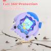 for Tamagotchi Paradise Case Silicone Soft Shell Cover for Tamagotchi Paradise Electronic Pet,Waterproof Sweatproof Washable Shockproof Anti-Drop 360Full Protection,Squid Style(Purple) view 4