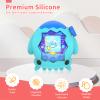 for Tamagotchi Paradise Case Silicone Soft Shell Cover for Tamagotchi Paradise Electronic Pet,Waterproof Sweatproof Washable Shockproof Anti-Drop 360Full Protection,Squid Style(Teal) view 3