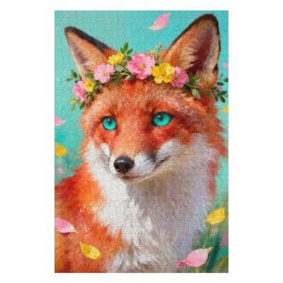 1000 Piece Jigsaw Puzzle for Adults, Orange Fox Puzzle, Challenging Game Creative Kit, Impossible Puzzle for Family Fun, Home Decoration, 30x20 in