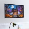 Puzzle for Adults 1000 Pieces - Halloween House Jigsaw Puzzle - Moonlight Shining on The Haunted House, Pumpkins and Ghosts - Thick, Sturdy Pieces Family Activity Great Gift 30 x 20 in view 2