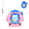 for Tamagotchi Paradise Case Silicone Soft Shell Cover for Tamagotchi Paradise Electronic Pet,Waterproof Sweatproof Washable Shockproof Anti-Drop 360Full Protection,Squid Style(Pink) view 1