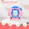 for Tamagotchi Paradise Case Silicone Soft Shell Cover for Tamagotchi Paradise Electronic Pet,Waterproof Sweatproof Washable Shockproof Anti-Drop 360Full Protection,Squid Style(Pink) view 3