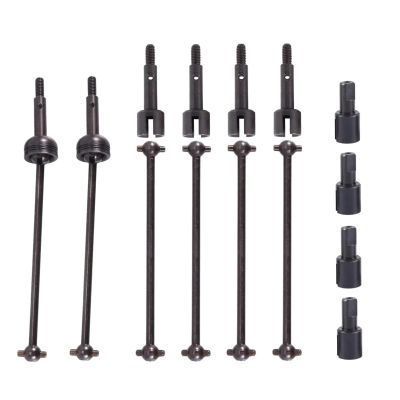 RC Crawlers Toys For Wltoys 144001 144002 144010 124007 124016 124018 124019 14pcs Metal Drive Shaft CVD Dogbone Differential Cup RC Car Upgrade Parts(Black)