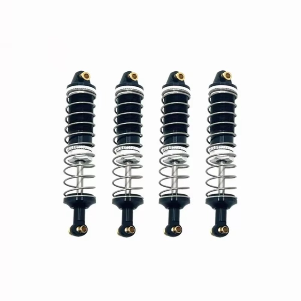 RC Toys Spare Parts For WLtoys 104006 104010 104020 104026 1/10 RC Car Upgrade Accessories Parts Metal Hydraulic Shock Absorber(Black)