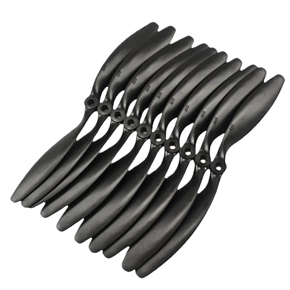 10pcs 8060 Propellers Glass Fiber Nylon Props For RC Airplane 8x6 Airplane Propellers Hole Spacing 5mm Compatible With Printer Supplies(10pc 8060 paddle)