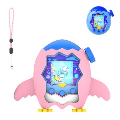 for Tamagotchi Paradise Case Silicone Soft Shell Cover for Tamagotchi Paradise Electronic Pet,Waterproof Sweatproof Washable Shockproof Anti-Drop 360Full Protection,Penguin Style(Pink)