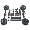 RC Crawlers Spare Parts for Wpl C64 C64-1 1/16 Metal Front and Rear Axle Chassis Link Rod Pull Rod Mount Side Pedal Tire Set RC Car Upgrade Parts(Black) view 1
