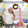 Kids Microphone with Stand, Karaoke Microphone for Kids, The All-in-One, Got Built-in Music, Colorful Lights, Echo Effects, Toddler Microphones, for Christmas and Birthday Girls and Boys (Color-C) view 3