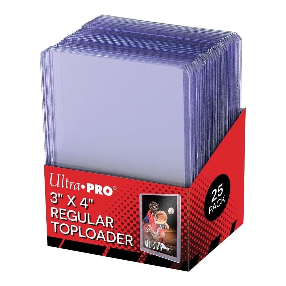 10/25/100 Hard Card Covers of 3x4 inches, Specially Designed for Baseball Cards, Game Cards and Collectible Cards. Top-Mounted high-Definition Scratch-Resistant Protective Covers. (100)