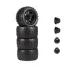 RC Tyre Tires for Trxs for Himoto for HSP for HPI 1/10 RC Monster Truck Parts 4pcs 125mm Rubber Tires Wheel Rims 12mm Hex with 4mm Lock Nuts view 3