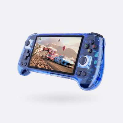 RG556 Handheld Retro Gaming Console 28 Emulators 20K+ Preloaded Games 5.48 AMOLED Display Android 13 Unisoc T820 8K TV Output Portable Video Game Console (Blue-512GB)