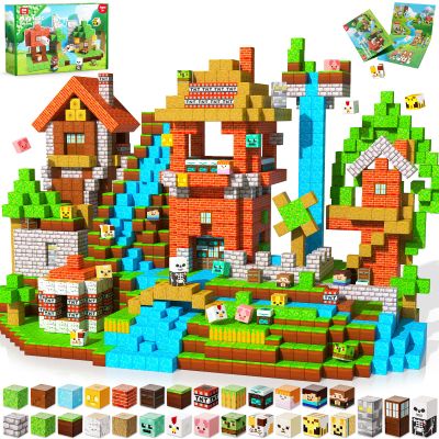 300 PCS Magnetic Blocks - Magnetic Building Blocks Cubes, Magnet Toys for Kids Age 3+, Toy Building Set for Kids, Magnets Stacking Construction Birthday Gifts for Boys Girls Age 4-8, 8-12