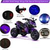 12V Electric Kids Motorcycle for 3-8 Year Old Boys Girls, 3-Wheel Ride-On Toy Motorbike with Lighting Wheels, Music Player (Connect with Phone) and Hand Drive (Purple) view 3