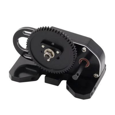 Compatible with Axial for SCX10 90046 for TRX4 1/10 RC Crawler Car Part 2Low Gearbox Middle Transmission Box with Overdrive Gear RC Assortment(Black)